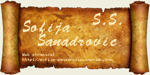 Sofija Sanadrović vizit kartica
